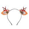 Diadema navideña con cuernos de alce, sencilla y decorativa, con campanas transfronterizas.