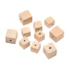 Accesorios de Joyería DIY 13-30mm Color Madera Cuadrado Cuadrado Cuentas de Madera Cuadrado Bloque de Madera Color Madera Cuentas Sueltas Venta al por Mayor