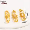 Chapado en Cobre con Oro Real de 18K Broche de Figura de Ocho Broche en S Colgante Broche de Enlace Rápido Broche de Extensión Cordón de Pulsera Accesorios para Manualidades
