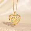 Collar Transfronterizo Moda Árbol de la Vida Diamante de Color Exquisito Lujo Ligero Chapado en Cobre Oro de 18k Circonita Micro Acero de Titanio Cadena para Clavícula