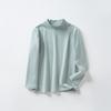 Camiseta Térmica de Base Cálida para Otoño e Invierno para Niños, Top de Otoño para Niños Estilo Coreano de Cuello Medio, Ropa Interior para Bebés Niñas Top de Color Sólido de Cuello Medio-Alto