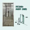 Puerta Única de Acero Inoxidable Rústica Extra Gruesa, Puerta Única Engrosada, Puerta Central, Puerta Doble 304 con Ventana Brillante, Puerta Principal
