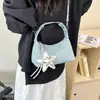 Colgante de Estrella de Mezclilla Versátil de Verano Bolso de Mano de Nicho para Mujer Nuevo Estilo Bolso Cruzado con Pedrería Moda 2026