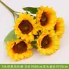 Flor de Simulación Girasol Ramo de Girasoles Amarillo Boda Flor de Seda Decoración de Salón de Bodas Guía de Camino Arreglo Floral Estilo Bosque Flor Artística