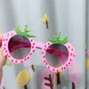 Gafas de Sol para Niños Lindas de Dibujos Animados Fresa Niños y Niñas Gafas de Sol para Bebés Protección UV Gafas de Sol de Verano Modernas