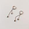 Pendientes de Borla de Amor de Plata S925 Estilo Coreano para Mujer Estilo Lujo Ligero Pendientes de Gama Alta para el Trabajo Pendientes Delgados que Favorecen el Rostro