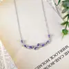 Collar de Plata de Ley S925 para Mujer con un Toque de Alta Gama, Presentando Piedras de Cristal Naturales en Forma de Pera, Granate y Topacio, un Artículo de Lujo Ligero que es un Artículo Popular en Xiaohongshu