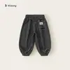 Bangxuan Roupa Infantil Calça Listrada para Meninas Versátil Estilosa Calça Jogger para Bebê Calça Longa Solta para Meninos Calça da Moda para Meninas