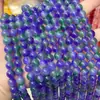 Pulsera de Joyería con Cuentas de Calcedonia Flor Flotante de Lavanda Natural, Collar, Accesorio Semi-Terminado para Manualidades, Cuentas