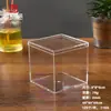Caixa Transparente Plástico Acrílico Quadrada com Tampa e Base para Guardar Doces, Miniaturas e Embalagem para Exibição de Presentes