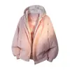Chaqueta de Algodón Falsa de Dos Piezas de Tamaño Grande para Hombres y Mujeres, Abrigo de Algodón Grueso con Capucha para el Invierno, Ropa de Algodón Casual Resistente al Frío y Cálida
