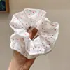 Scrunchie Colorido de Bolinhas Dupla Camada Estilo Coreano Menina Dopamina Lenço de Cabeça Prendedor de Cabelo Coque Acessório de Cabelo