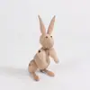 Oso Conejo Vikingo Mono Decoraciones para el Hogar Marioneta de Porche Manualidades Decorativas para Cafetería Adornos de Madera