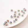 Cuentas de Bola de Diamante de Cobre Cuentas Espaciadoras Hechas a Mano DIY Pulsera Collar Llavero Cuentas Sueltas Accesorios Material Joyería