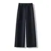 Pantalones de pierna ancha pantalones casuales pantalones de pierna recta de cintura alta pantalones largos holgados estiliza cubre las caderas hace que las piernas parezcan más largas otoño para ir al trabajo versátil casual