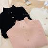 [em estoque novo suéter infantil outono e inverno blusa base infantil outono gola alta top infantil versátil estilo estrangeiro
