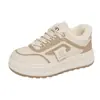 Sapatos Femininos de Inverno com Forro de Pelúcia, Estilo Coreano Versátil Tênis de Algodão Quente com Solado Grosso, Tênis Casuais