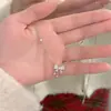 "Sonho de Borboleta Querida" Colar com Pingente de Borboleta em Forma de Coração com Zircônia Completa para Mulheres, Presente de Luxo Leve de Nicho para Namorada ou Melhor Amiga