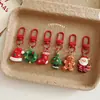 Chaveiro de Papai Noel de Desenho Animado Árvore de Natal Pingente de Bolsa Ornamento Fofo para Mochila de Estudante Presente de Natal