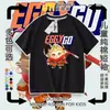 Novas Camisetas Curtas Fofas de Festa para Crianças Meninos e Meninas Verão 2025 Roupas Periféricas de Anime para Crianças Mais Velhas