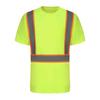 Camiseta Refletiva com Gola Redonda Personalizada de Verão Respirável que Absorve o Suor Manga Curta Amazon Construção Roupas Refletivas para Homens