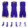 Uniforme de baloncesto para hombre, adulto y niño, ropa de entrenamiento de manga corta, uniforme de equipo de competición, estampado, venta al por mayor, jersey para mujer