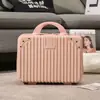 Bolsa de Maquiagem Satchel Maleta Retro 14 polegadas Bolsa de Cosméticos Fofa para Estudante Feminino Satchel Caixa de Armazenamento para Viagem