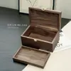 Caja de Almacenamiento Compartimentada de Nogal Negro con Cerradura, Granos de Cera, Caja Organizadora de Escritorio de Madera Maciza de Lujo, Caja para Sello de Cera