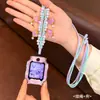 Adequado para pulseira de relógio inteligente Little Genius z10/z11/z12 com contas de borboleta z9a/d5/q1a pulseira de pescoço trançada