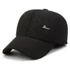 Sombrero de invierno para hombres de mediana edad y ancianos, sombrero a prueba de viento, gorra de béisbol a prueba de frío, gorra de pato extra gruesa con terciopelo, protección para las orejas, sombrero de algodón cálido