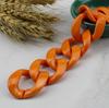 Plástico acrílico color sólido brillante colorido cadena 35*35 hebilla de plástico anillo abierto joyería accesorios de equipaje