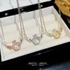 Collar con Colgante de Alas de Ángel Nuevo Estilo Coreano Elegante y Dinámico Accesorios para Mujer, Cadena para Clavícula Exquisita Estilo Lujo Ligero de Gama Alta