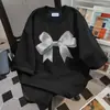 Camiseta de Manga Corta con Estampado de Lazo, Estilo Nuevo de Verano para Mujer, Estilo Casual Perezoso, Top Oversize Holgado de Marca Trendy Ins