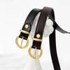 Estilo Casual Cinto Coreano Nova Moda Simples Couro Genuíno Cinto Feminino Design Sofisticado Fivela de Metal Cinto Versátil