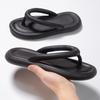 Novo chinelo de dedo feminino verão 2024 EVA sensação transfronteiriço praia sola reta chinelos de dedo em estoque atacado