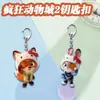 Estilo Ins Llavero de Zootopia Judy Nick Acrílico Dibujos Animados Accesorios Colgante para Pareja