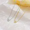 Collar de Forma Geométrica Hot Sale Cadena de Clavícula Simple Versátil de Acero Inoxidable Estilo Mismo que Celebridad de Internet Colgante de Nicho Lujo