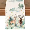 Camino de mesa de Navidad 2026, Mantel estampado de Navidad, Decoración de mesa personalizada para fiesta navideña, Mantel individual, Mantel individual transfronterizo