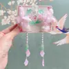 Accesorio para el Cabello Hanfu para Niñas, Pasador Trenzado con Cinta Floral de Estilo Antiguo, Adorno para el Cabello con Borla de Niña Pequeña como de Hada, Accesorio Chino de Moda