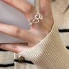 Corea del Sur Dongdaemun Anillo Same Love s925 plata esterlina de cuerpo entero industria pesada grueso corazón de durazno anillo para dedo índice 0450A