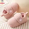 Sapatos de Algodão Infantis Babudou Inverno Quente Pantufas de Algodão Fechadas para Bebê Botas de Algodão para Crianças Pequenas Meninos Meninas Botas de Neve