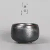 Taza Oficial de Maestro de Horno Esmaltada en Hierro, Taza de Té Individual de Cerámica con Esmalte Agrietado, Taza de Té Kung Fu con Patrón de Grietas de Hielo, Taza de Degustación de Juego de Té, Variación de Horno