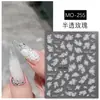 Populares Calcomanías para Uñas Estilo Chino de Porcelana Azul y Blanca con Mariposa de Lámina Dorada y Diseño en Degradado Azul