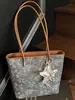 Bolso Tote Estampado de Moda para Mujer 2025 Nuevo Gran Capacidad Textura Simple Bolso de Hombro Bolso Casual para el Trabajo y el Viaje