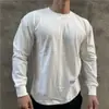 Moletom Fitness Masculino Outono e Inverno Manga Longa Solto Tendência Jaqueta de Treino Esportivo Top Casual para Corrida Bainha Curva