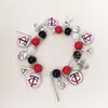 Pulsera de cuentas de béisbol retro de la MLB transfronteriza, Pulsera conmemorativa para fanáticos de los Twins, Brewers y Royals