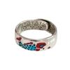 Anillo vintage de esmalte cloisonné de carpa y nube auspiciosa, personalidad femenina, moda nacional, estilo étnico, koi masculino y femenino, anillo abierto