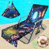 Funda de microfibra para silla de playa, reclinable, toalla de playa, bolsa de toalla, impresión digital, serie mariposa, suministro directo de fábrica