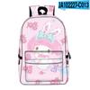 Mochila Periférica Escolar Estampada 3D Nova Sanrio melody Mochila Grande Capacidade Mochila Totalmente Estampada
