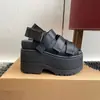 Nuevas Sandalias de Cuña Doradas Deslumbrantes de Verano, Sandalias Romanas Casuales de Velcro con Suela Gruesa a la Moda, Sandalias Casuales Versátiles para Mujer